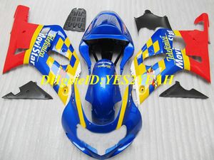 Motorrad-Verkleidungsset für Suzuki GSXR600 750 K1 01 02 03 GSXR600 GSXR750 2001 2002 2003 ABS Rot Blau Verkleidungsset + Geschenke SM42