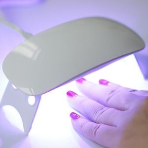 6W Secador de unhas LED Lâmpada UV Micro USB Máquina de cura de verniz de gel para uso doméstico Ferramentas de arte de unhas para lâmpadas UV-Lampe 6W Nageltrockner Secador De Unas Con Lampara UV