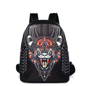 Cool Animal Boy Tiger Head New Fashion Mężczyźni Projektant Plecaki Hurtownie Leather PU Plecak Szkolne Torby Komputerowe