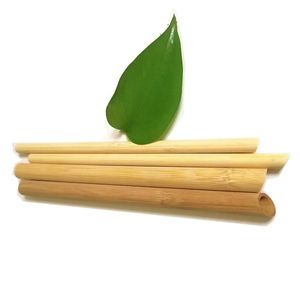 Wholesale biodegradable straws resale online - save our sea biodegradable natural bamboo straw set with cleaner brush and box drinking juice custom logo