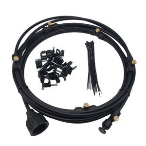 6M 9M 12M 15M 18M Outdoor Misting Cooling System Kit for Greenhouse Garden Patio Watering 0.4mm Nozzle Garden Irrigation Mister Line