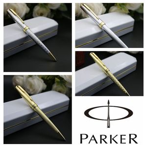 Gratis frakt Brevpapper Kontorsmaterial Material Escoolar Ballpoint Pen School Parker Sonnet Pen Silver Color Gold Clip Pennor