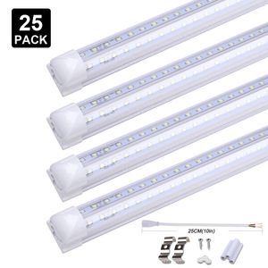 T8 LED TUBE V Formad LED Integrera rör 2FT 4FT 5FT 6FT 8FT 8 FeS Double Row 4 fot LED-rör