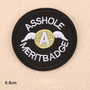 Punk Words Iron On Embroidered Clothes Patches For Clothing Stickers Garment Apparel Accessories