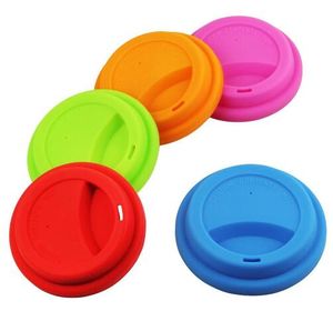 100pcs/lot 9cm Reusable Silicone Coffee Milk Cup Mug Lid Cover bottle lids For other material cups