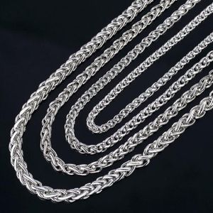 2019 new Fashion 3.5mm 4mm 5mm 6mm*50cm/20inch plated 925 Silver 18K gold necklace Men's Necklace Twisted Necklace