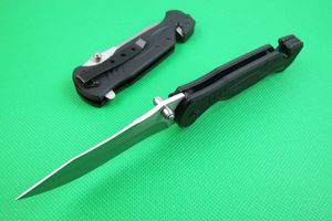 Motyl DA57 Wspomagany Szybki Otwarcie Flipper Składany nóż 440C Drop Drop Satin Blade Black G10 Uchwyt EDC