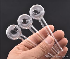 Big size 30mm ball Handcraft Pyrex Glass Oil Burner Pipe Mini Smoking Hand Pipes 4inch Thick Glass Oil Pipe for water bong