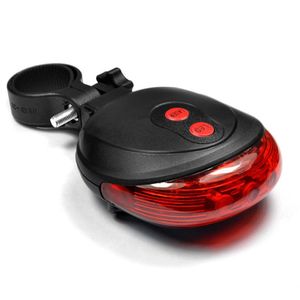 LED traseira Ciclismo da bicicleta do Flash Taillight 2 Lasers 5 LED