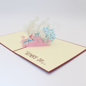 Anneler günü 3D yaratıcı el yapımı tebrik kartları Şükran günü tatil anne çocuk doğum günü aşk kartı şenlikli parti malzemeleri