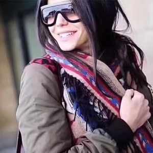 Toptan-Lüks Kadınlar Marka Tasarımcısı Güneş Audrey Gözlüğü Wrap Designer UV koruması Unisex Model Big Frame Leopard Çift Renkli Çerçeve