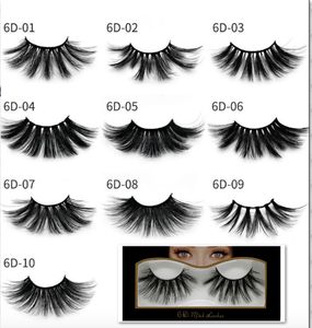 Mink eyelashes makeup 6D mink lashes Soft Natural Thick Cross Handmade with pack 25mm Premium