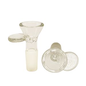 Paladin886 G013 Raucherzubehör, klare 14 mm 18 mm männliche Tabak-Trockenkräuter-Glasschale mit Griff für Öl-Dab-Rig-Bong-Aschefänger