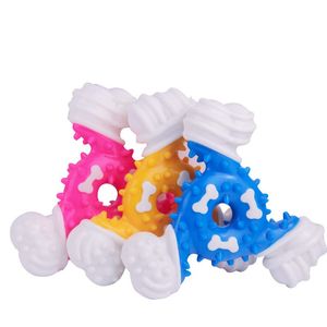 Doggy Deep Cleaning Tooth Toy Pets Three Leaves Darts Playthings Multi Colors TPR Pet Dog Toys Creative 7 1bg L1