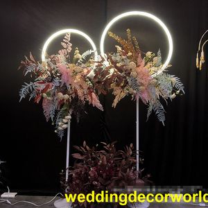 Novo estilo com luz para decoração de cenário de casamento cenário decor0960