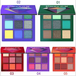 2020 Marke CmaaDu NEU 9 Farben Diamond Light Lidschatten-Palette Helles gepresstes Pulver Metall Matte Lidschatten Marke Beauty Versand