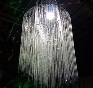 Lampadario Appeso Catena Archi Porta fondali tenda Perline fai da te Acrilico Decorazioni per feste di matrimonio Ghirlanda di cristalli di diamanti Luci sospese Tenda