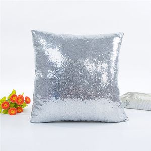 14 colors glitter sequins pillow case solid color cushion home car comfortable decor waist cushion cover pillowcase
