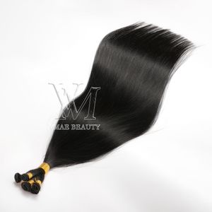 Vmae 11A 100g Capelli indiani Handtied Hair Double Drawn # 1 Silk Straight Natural Virgin Remy 100% Non trattato trama legata a mano legata a mano
