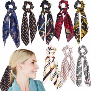 مصمم الشعر scrunchies القوس الشعر scrunchie المهر ذيل حصان حامل هيرباند النساء سيدة بنات أغطية الرأس العلاقات الشعر اكسسوارات العصابات