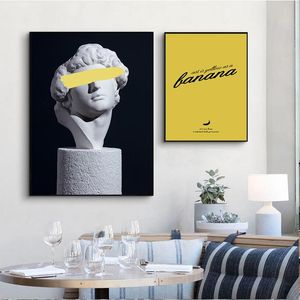 Wholesale contemporary wall sculptures art for sale - Group buy Retro Woman Sculpture Renaissance Art Poster Abstract Canvas Wall Print Painting Modern Style Picture Contemporary Room Decor
