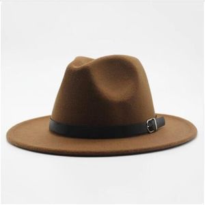 Mode-Winter Herbst Nachahmung Woolen Frauen Männer Damen Fedoras Top Jazz Hut Amerikanische Runde Kappen Bowler Hüte