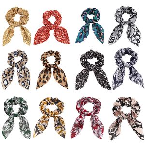 حار الشعر الفرقة اكسسوارات ليوبارد طباعة آذان الأرانب BOWKNOT كبيرة الأمعاء دائرة العلاقات الشعر غطاء الرأس للمرأة