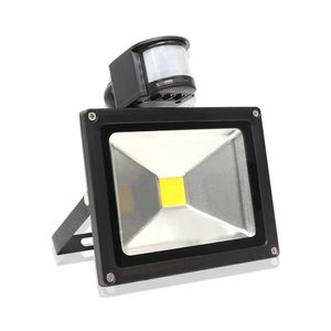 Proiettori Faretti a LED per esterni Lampada da parete per prato all'aperto da giardino con sensore di movimento PIR da 20 W Impermeabile