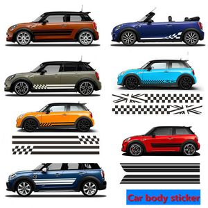 2 stks Auto Styling Side Racing Stripe Rok Limited Editie Decal Stickers voor Mini Cooper R50 R52 R53 R56 R57 R58 R59 F55 F56 F54