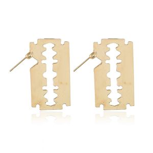 Wholesalblade dangle earrings for women western hot sale blade chandelier earring gold silver alloy punk hip hop jewelry gifts free shipping