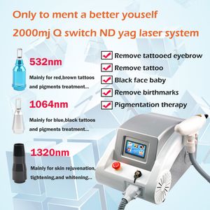 ND Yag Q-Switch Tattooentfernung Professionelle Lasermaschine mit 532 nm/1064 nm/1320 nm