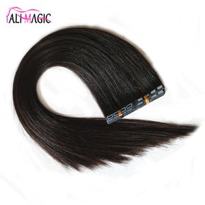 Hot Ny produktband i hårförlängning Osynlig hudväft Hårförlängning Dubbeldragen Remy Hair 12-28INCH 20 Färger Valfritt fabrikspris