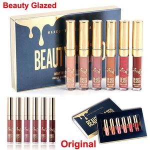 6pcs/set Matte Liquid lipstick Does Not Faded Beauty Glazed Liquid Lip Gloss Moisturizer Birthday Edition Lipsticks Makeup Lip kit free DHL