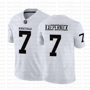 IM WITH KAP Trikots weiß Colin Kaepernick Nick Bosa Dwayne Haskins Jr Tua Tagovailoa ECFR Brady Saquon Barkley Trevor Lawrence Etienne Jr.