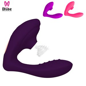 Usb Vagina Sucking Vibrator Wireless Control 10 Speed Oral Clitoris Stimulation G Spot Dildo Vibrator Sex Toys For Women Adult Y19061202
