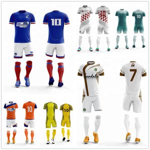 2019-2020 College Wears Football uniform Sets For Men Boys Soccer Jersey Uniform Adult Soccer Kits Custom Football jerseys