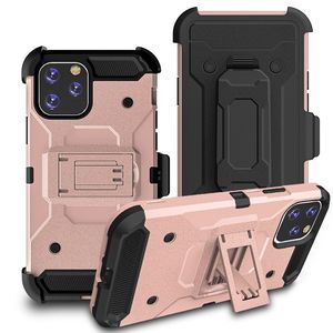 3 i 1 Defender Robust robotväska Fodral för iPhone 13 11 Pro Max 12 7 8 Plus X XS XR Skydd med bältesklämma