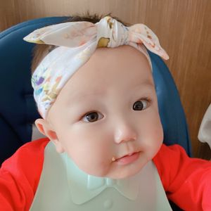 A807 Florals Cute Infant Baby Bunny Ear Fascia per bambini Bowknot Hairband Bandane per bambini Fascia per capelli