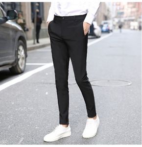 Heren zakelijke formele rokkostuumbroek Slim Fit bijgesneden broek Mode HOT mannelijke broek
