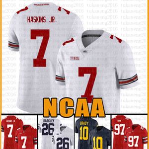 Nuove maglie universitarie Ncaa Ohio State Buckeyes 97 Nick Football Bosa 7 Dwayne Haskins Jr Maglia da calcio 10 Tom Brady Sevr