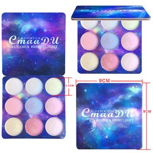 Dropshiping CMAADU 9色Shimmer Eye Shadowパレット発光ヌードメイクアップパレットアイシャドウクリーム美容化粧品マキリッジ