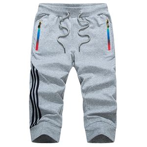 Sommar Casual Shorts Men Stripe Shorts Joggers Mäns Sportkläder Slim Fit Kort Sweatpants Street Capri Byxor Bermuda Boardshorts CX200707