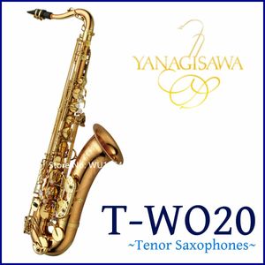 YANAGISAWA T-WO20 Bb Tune Tenor Saxophone B Flat Brass Lacquer gold Musical instrument Professional With Case