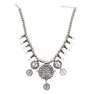 Mynt pärlstav uttalande halsband för kvinnor party smycken
