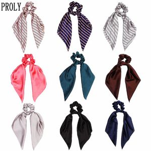 New Fashion Scarf Bow Scrunchies For Women Solid Leopard Flower Hair Ropes Elastic Hair Band Girls Hair Accessories