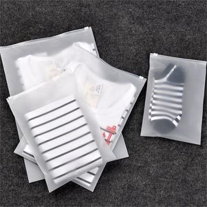 Matte CLEAR PLASTIC ZIP Förvaringspåsar Självförsegling Återanvändbar ZIP-paket för kläder underkläder reseförpackningar 0 78xK7 Z