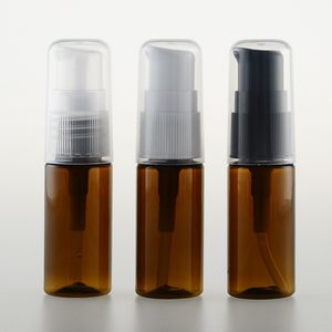 5 10 15 ml leere nachfüllbare bernsteinfarbene PET-Kunststoff-Pumpflaschen, Fläschchen, Behälter, Behälter, Topf, Glas für Kosmetik, Shampoo, Lotion, Gesichtsreiniger