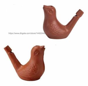 240ピースの素敵なレッドウェアセラミック粘土の鳥の笛の景色のヴィンテージスタイルの笛whistles warblerノベルティ子供おもちゃの子供の赤い陶器