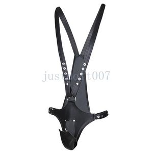 Bondage Mens Couro Arnês Arnês Gay Night Fanche Fanche Belt Rouphe Clubwear