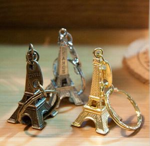 Hot new Eiffel Tower alloy keychain/ Eiffel Tower key ring Metal Keychain France Eiffel Tower keychain of bag 3 color WCW196